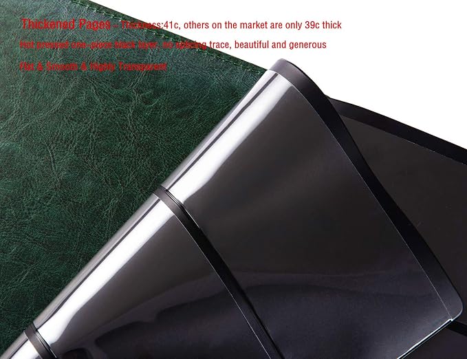 Ettonsun Leather 60-Pocket Paper Money Album Currency Holders - Image 5