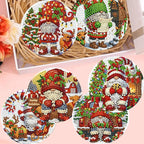 8 Pack Diamond Art Coasters, Christmas Gnome Diamond Painting Coasters Kits | - Image 6