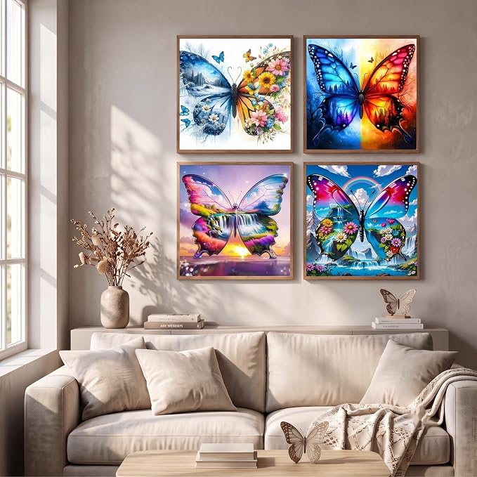4 Pack 5D Butterfly Diamond Painting Kits - Image 5