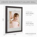 Sheffield Home 9 Piece Gallery Wall Frame Set, 11x14 Inch, Dark Oak - Image 3