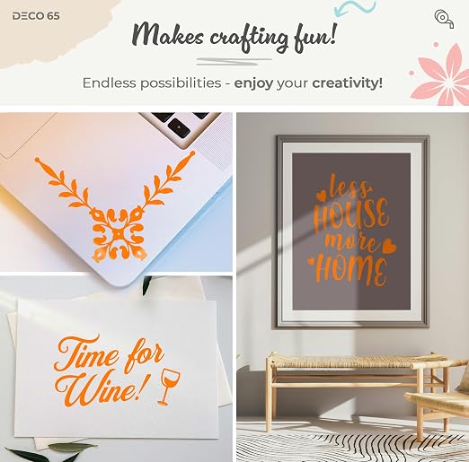 VViViD DECO65 Matte Pastel Light Orange Permanent Adhesive Craft Vinyl - Image 2
