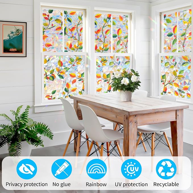 Window Privacy Film Stained Glass Rainbow Window Film - Image 6