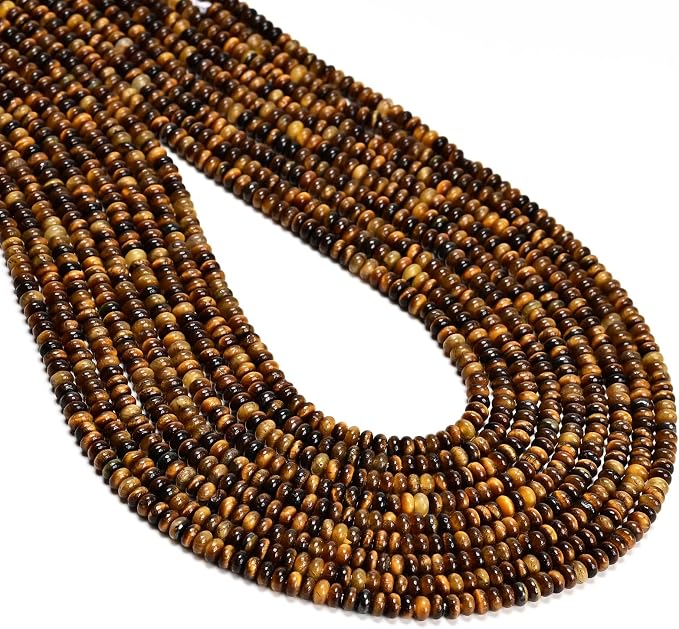 ICAI Beads Natural 2x4mm Rondelle Beads, Abacus Disk Stone Spacer Beads – Loose by CAI+YI+MING
