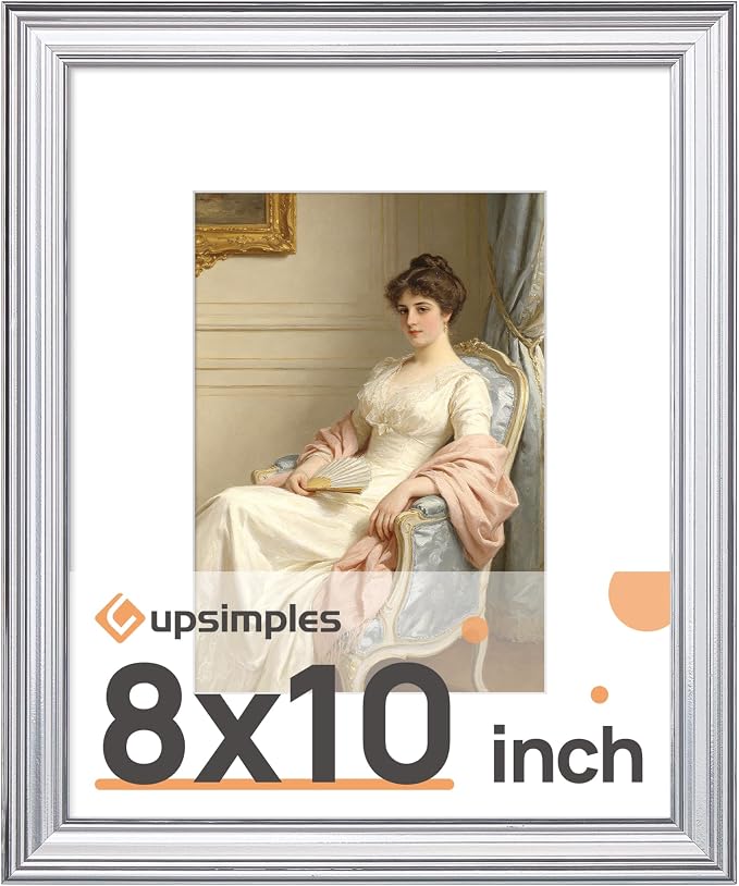 upsimples 8x10 Picture Frame, Vintage Frames Decor, Wall or Tabletop Display by upsimples