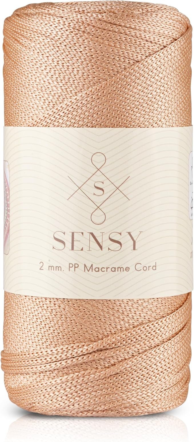 Sensy Premium 2mm 251 Yards Polyester Rope 100% Polypropylene Cord Macrame Cord by SSENSY