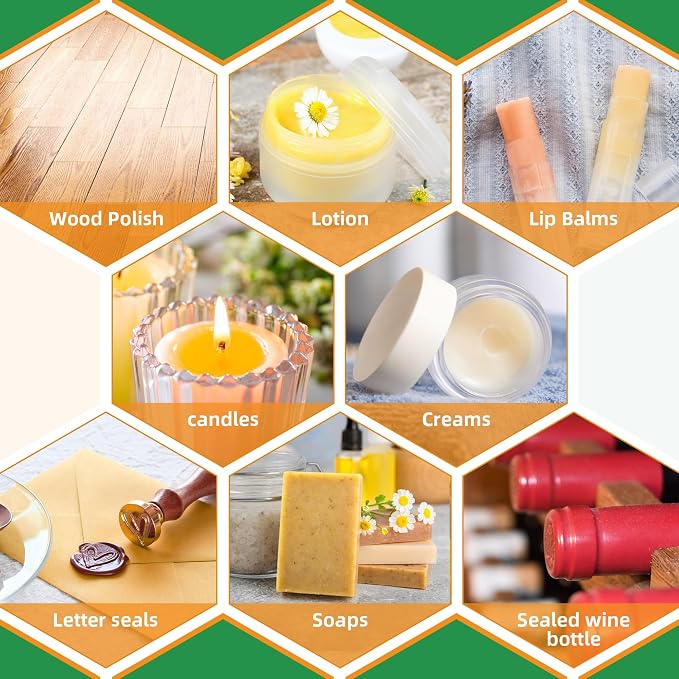 FROKO White Natural Beeswax Pellets 5LB, Organic Beeswax, Beeswax - Image 3