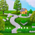 12 Pcs 6 X 6 Inch Fake Grass Decor - Image 7
