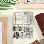 GLOBLELAND Books Clear Stamps Library Card Silicone Clear Stamp Reading List - Image 4
