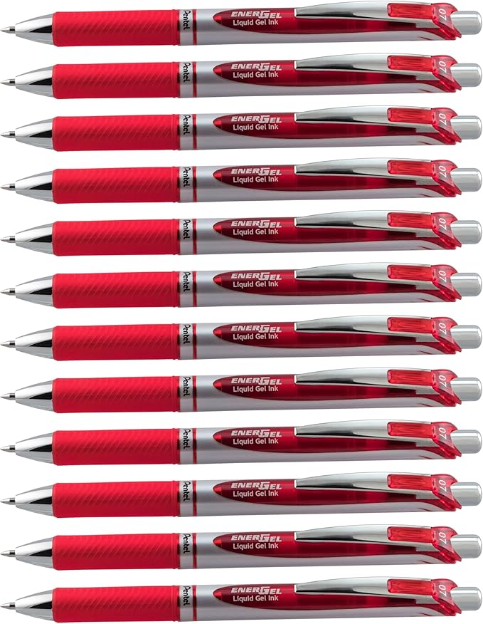 Pentel EnerGel RTX Liquid Gel Pen, Metal Tip, Box of 12 by PentelofAmerica