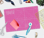 Self Healing Cutting Mat A3 12"x 18" Double Sided Pink Mat - Image 2