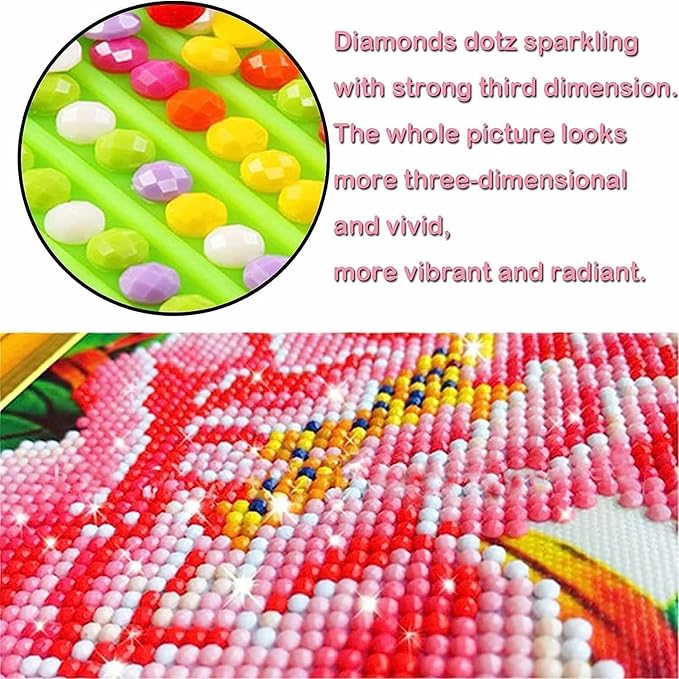 Leatrice 6PCS Diamond Art Kits for Adults Round Diamond Painting Dot Gem Art - Image 3