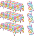 Tie Dye Party Decorations Tablecloth, 55in x 108in by FVABO