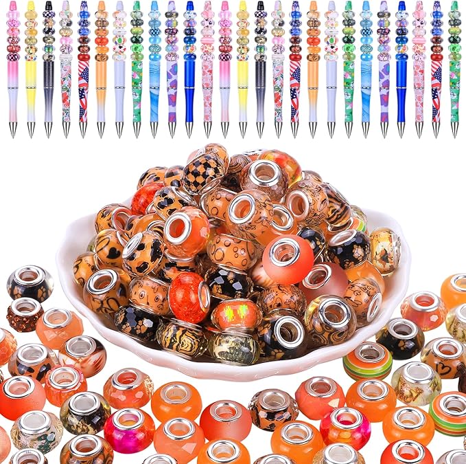 European Large Hole Spacer Charm Beads by VICTLOV