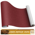 Linen Repair Tape 16x90 inch, Self Adhesive Fabric Patches, Linen Patch Tape Kit, Fabric Repair Tape for Couch Sofas, Headboards, Chairs, Pillows, Curtains, Couches - Dark Red