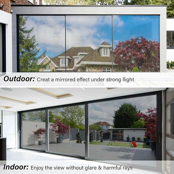 Kromapolis One Way Window Privacy Film Reflective Mirror Home Window Tint - Image 3