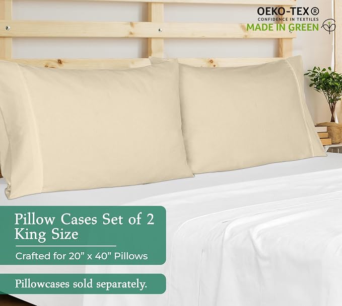 Royale Linens King Pillowcase Set of 2 - Image 2