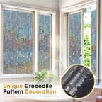 Windimiley Window Privacy Film 3D Rainbow Stained Glass Static Clings Bathroom - Image 8