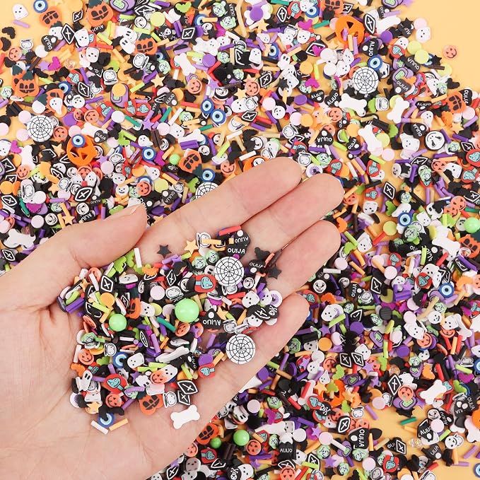 DIYASY 180g Fake Halloween Sprinkles, 6.35oz Non-Edible Polymer Clay Slices | - Image 2