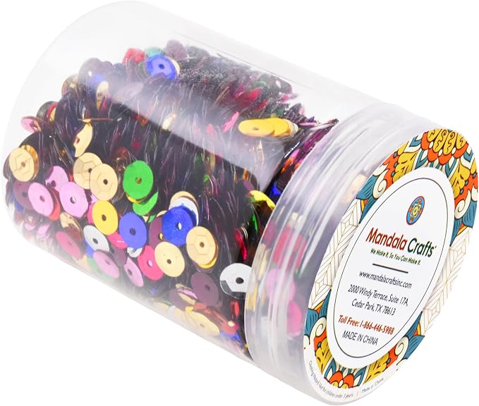 Mandala Crafts 6mm Cup Round Rainbow Sequins - Image 4