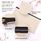40 PCs Blank canvas Zipper Pouch, Makeup Bags Bulk Pencil Pouch - Image 5