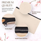 20 PCs Blank canvas Zipper Pouch, Makeup Bags Bulk Pencil Pouch - Image 5