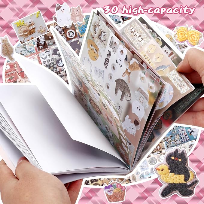 Tmtains 30 Sheets Japanese Manga Style Sticker Book 800+Pcs Heisei Retro Animal - Image 4