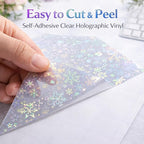 Bleidruck 25 Sheets Snowflake Holographic Clear Sticker Laminate Paper | A4 - Image 4