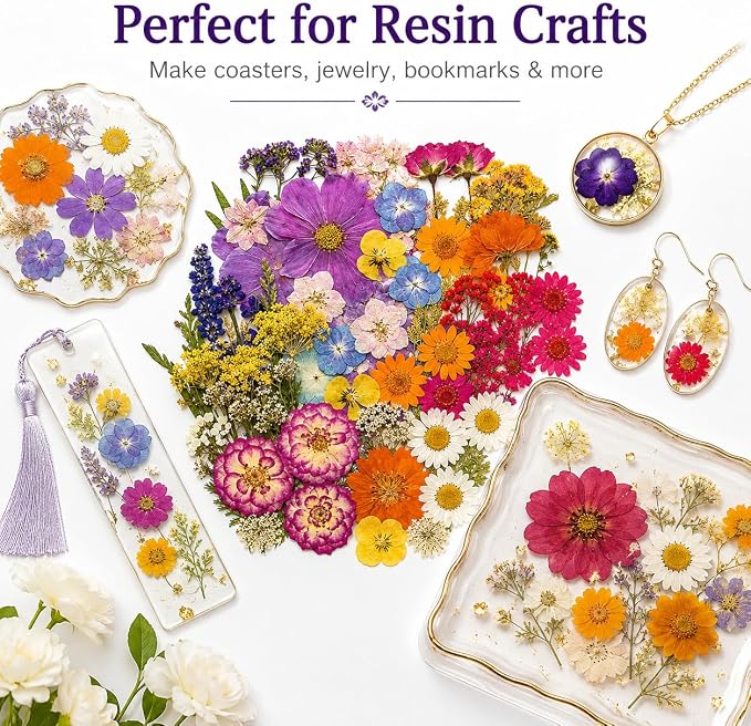 173 pcs Dried Flowers for Resin, Natural Flowers and Leaves Kit - Image 7