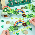 FYSUIMU 65.6 Ft St. Patrick's Day Bulletin Board Borders Green Shamrock Clover - Image 3