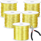Funrous 5 Rolls 5 Size Jewelry Wire 18, 26 Gauge Copper Wire Kit Jewelry by Funrous