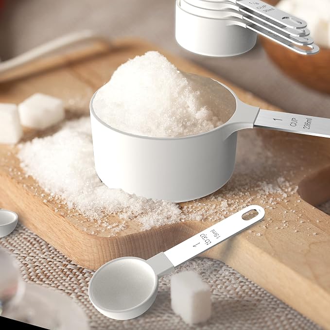 Measuring Cups & Spoons Set, Stackable Cups and Spoons | Nesting Measure Cups - Image 6