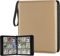 GERMUN 3 Ring 9 Pocket Zipper Card Binder, 720 Double Sided Standard PU Trading by GERMUN