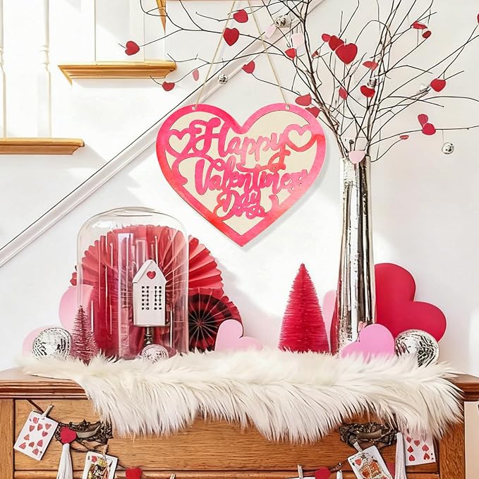 Large Size 12" Wooden Heart Ornaments to Paint, Valentine's Day DIY Blank - Image 5
