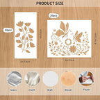 WSICSE 40 Pieces Flower Stencils - Image 2