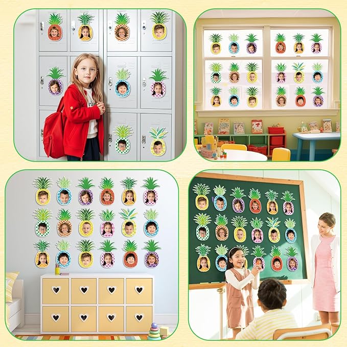 gisgfim 80Pcs Summer Cutouts Pineapple Decoration Bulletin Board Luau Tropical - Image 6