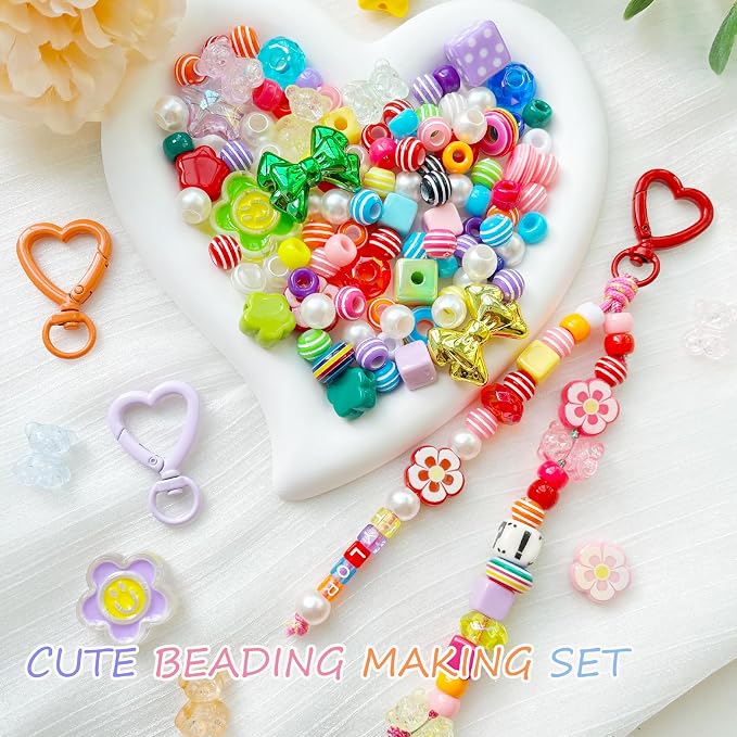 BOAJUNWU 452PCS Beaded Keychain Making Kit - Image 3