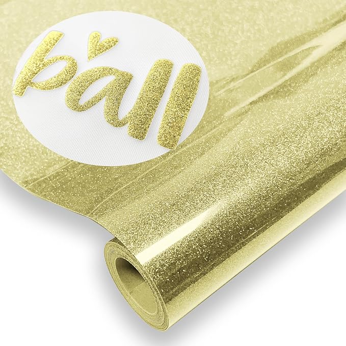 Glitter Puff Heat Transfer Vinyl, 12in X 5ft Iron on | 3D Puff, Wash No Fade by YIWLOER