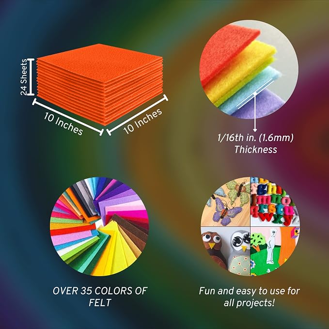 FabricLA Acrylic Felt Sheets for Crafts - Image 3