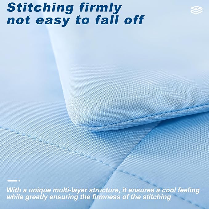 Cooling Comforter Queen Size, Double-Sided Cold Tech Fabric Quilted Bed - Image 4