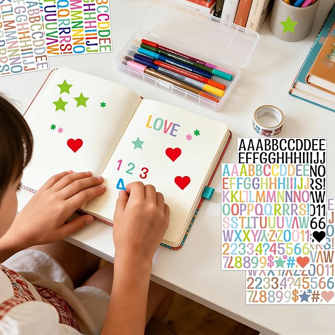 Letter Stickers 1 inch, Self-Adhesive Vinyl Waterproof ABC Letter Stickers - Image 4