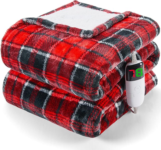 Heated Electric Blanket Twin Size, 62X84 Heating Blanket, Fast Heating Washable - Image 8