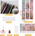 6PC Pink Beach Stamping Cross Stitch Kit - Image 2