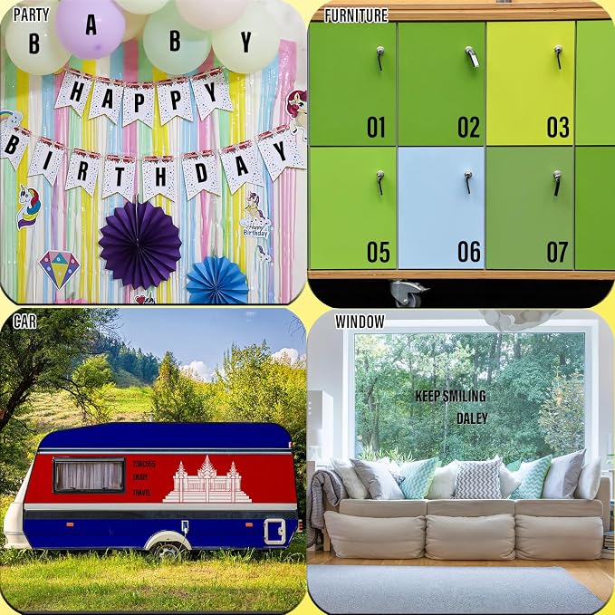 Letter Stickers, Mailbox Numbers, 4 Inch Waterproof Vinyl Alphabet | 4 Inch - Image 5
