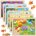 SYNARRY Wooden Puzzles for Kids Ages 4-6, 6 Packs 60 PCs Jigsaw Puzzles by SYNARRY