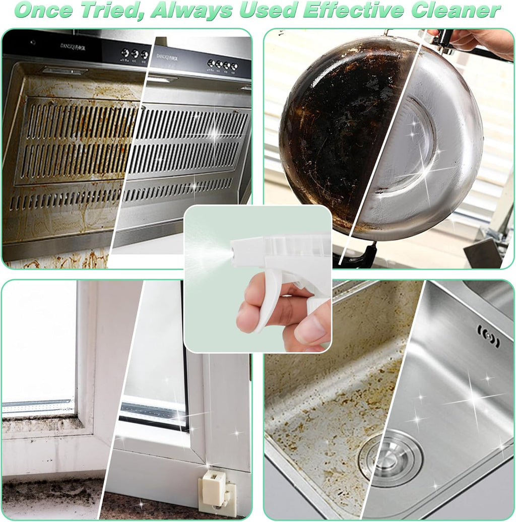 Kitchen Cleaner Spray, All Purpose Cleaner Kit, StoveTop Cleaner, Multi Purpose Cleaner Degreaser Tablets for Multi-Surfaces, Kitchen, Countertops, Ovens, Fresh Lime Scent, No-rinse Formula,192oz