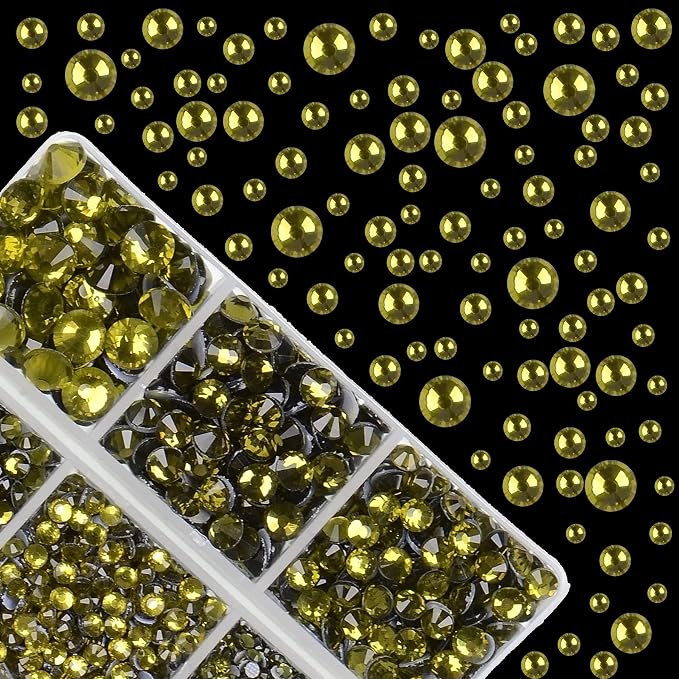4000Pcs Mixed Size Hot Fix Round Crystals Gems Glass Stones Hotfix Flat Back - Image 2
