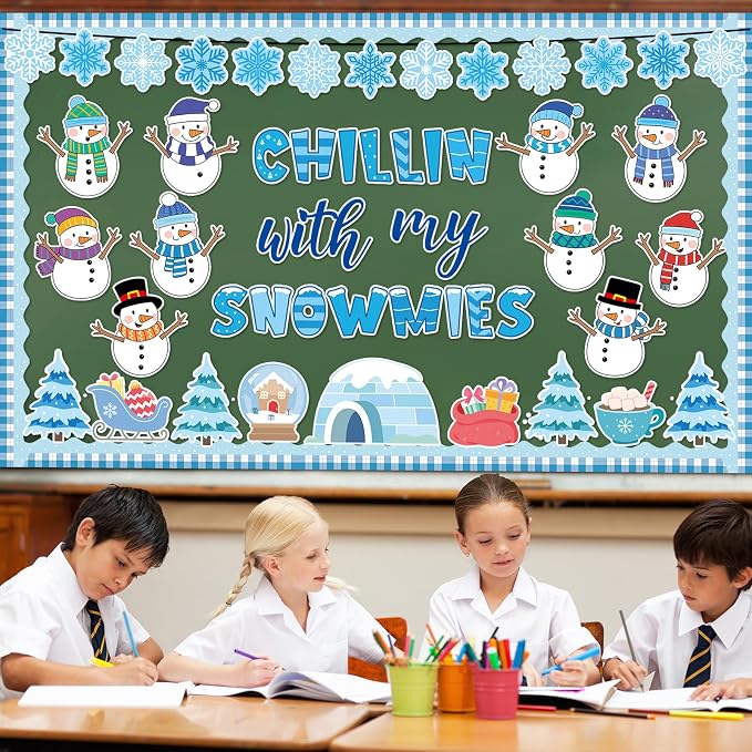 Winter Bulletin Board Decoration Set Christmas Snowman Classroom Decorations - Image 7