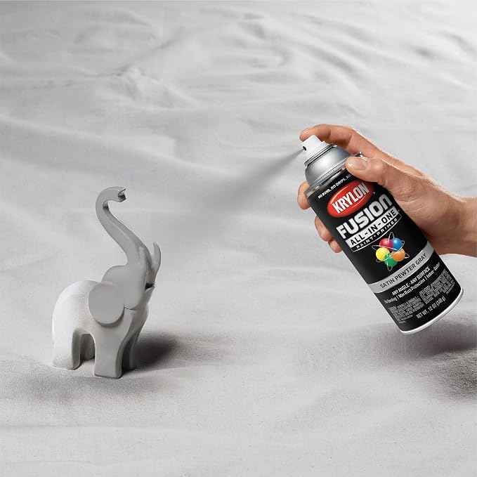 Krylon Fusion All-In-One Satin Spray Paint & Primer, Pewter Gray - Image 10
