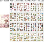 Scrapbook Stickers 20 Sheets 240 Pre-Cut Washi Stickers - Image 3