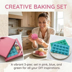 3 Pack Rose Silicone Mold Set, Reusable Flexible Flower Silicone Mold - Image 5